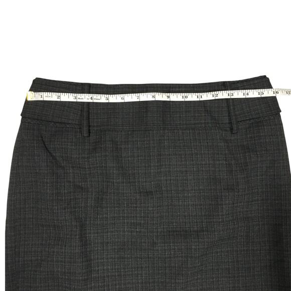 Elie Tahari Pencil Skirt Virgin Wool Blend Mini Gray Career Wear Women's 6 Work - Picture 6 of 9